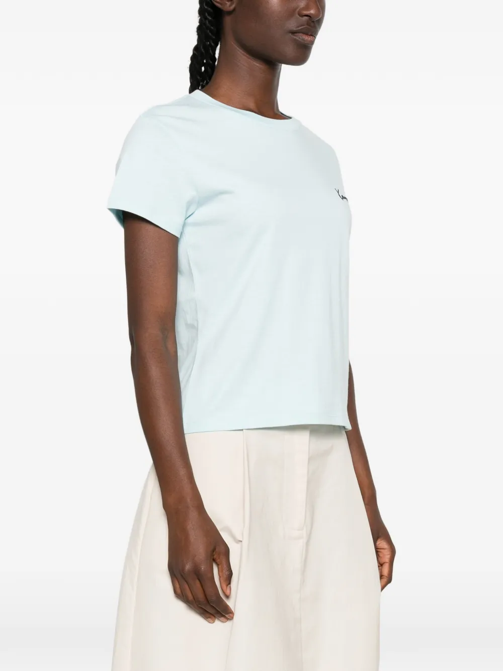 Kenzo T-shirt met geborduurd logo Blauw