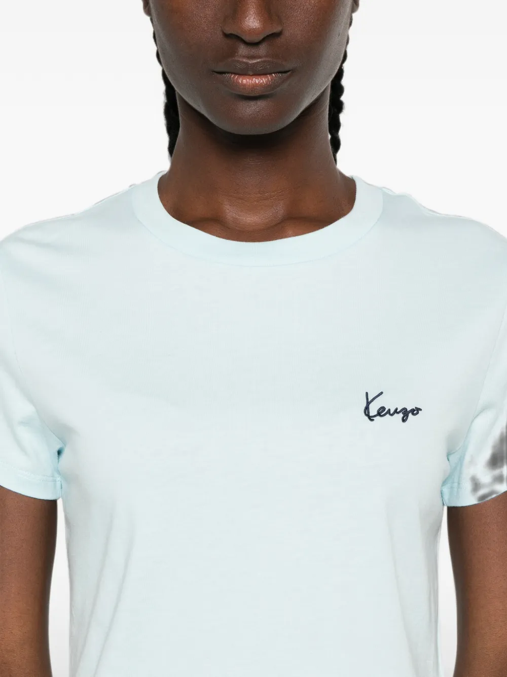 Kenzo T-shirt met geborduurd logo Blauw