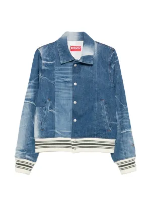 Alexander Wang プリント デニムジャケット | ブルー | FARFETCH JP