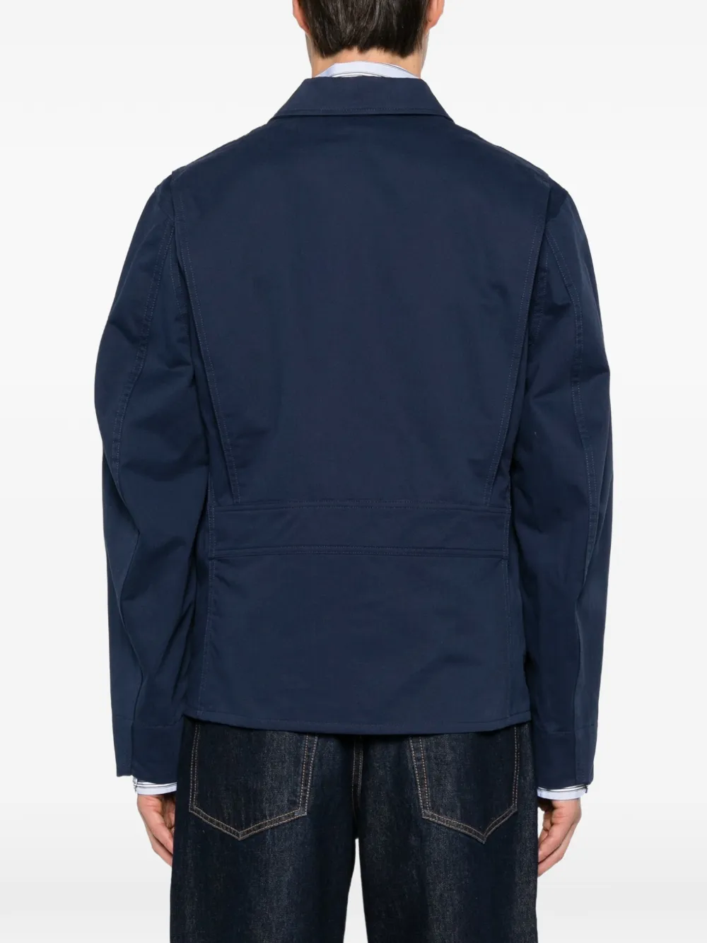 Kenzo Flying Boke shirtjack met meerdere zakken Blauw
