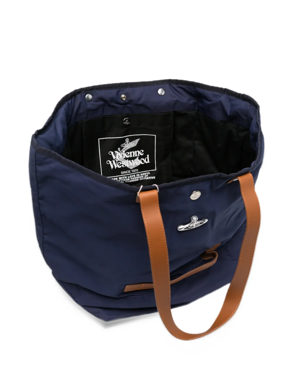 Vivienne Westwood Orb plaque tote bag Blauw