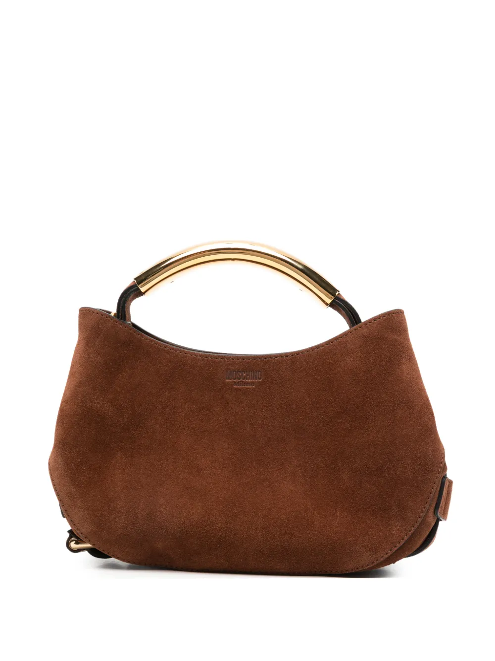 Moschino suede logo-detail tote bag - Marrone
