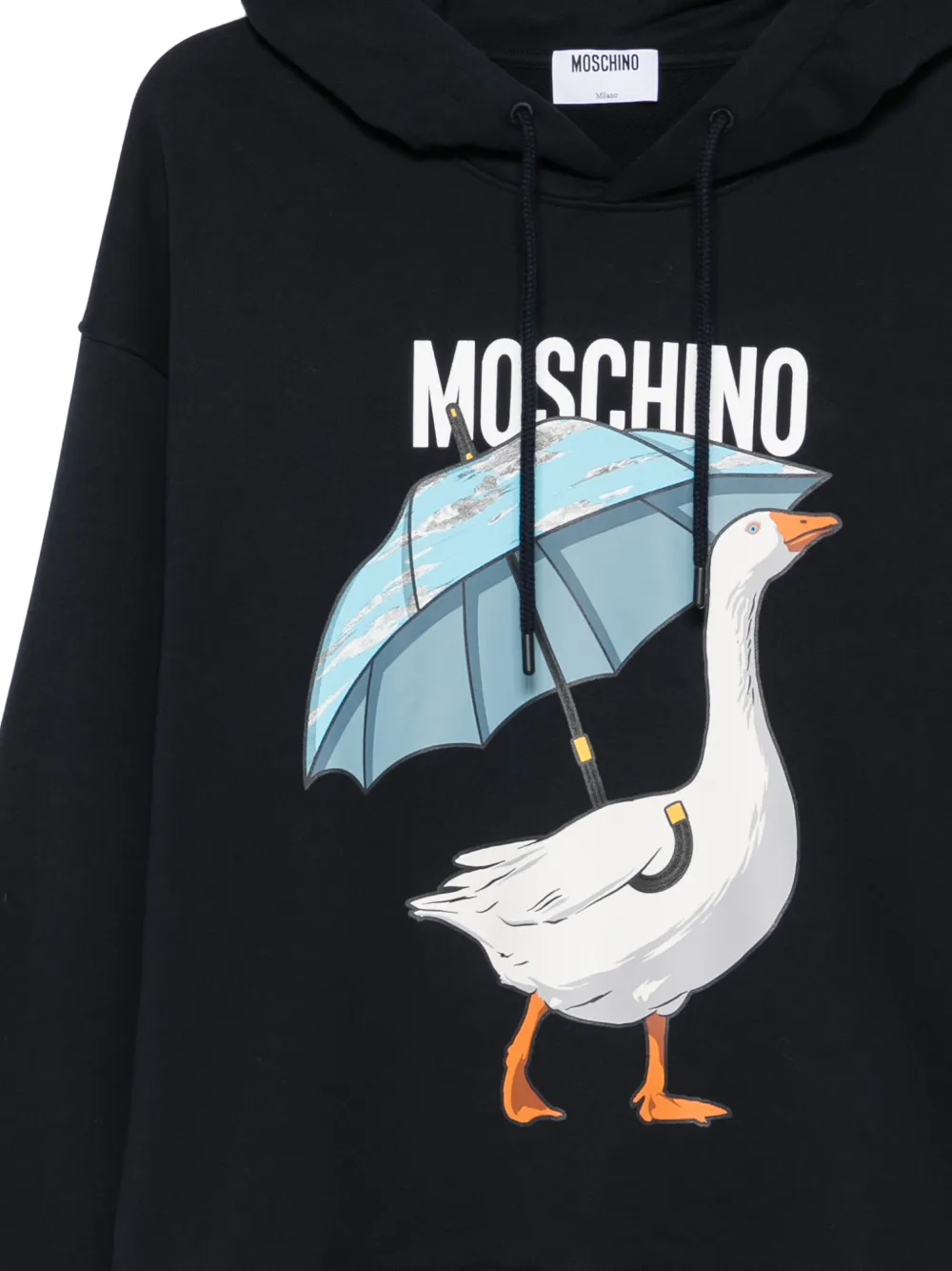 Moschino Hoodie met logoprint Blauw