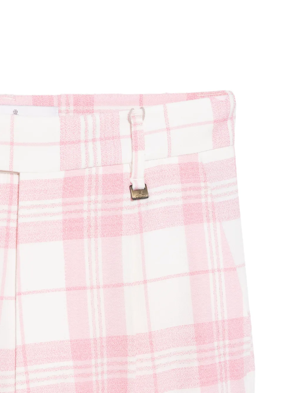 Vivienne Westwood Ray tartan-check flared trousers Wit