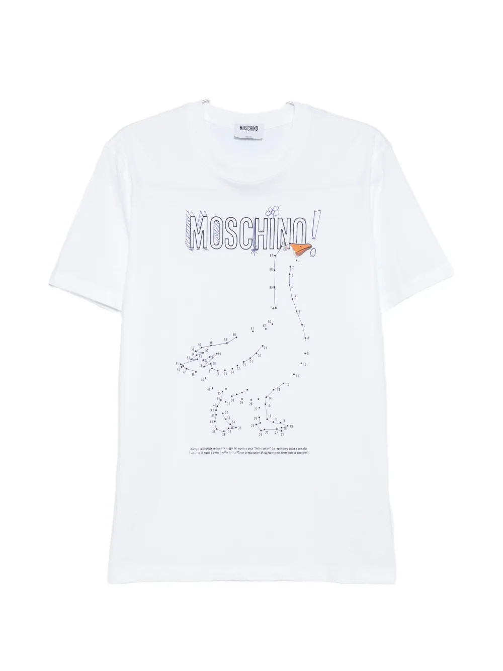 Moschino logo-print cotton T-shirt - Weiß
