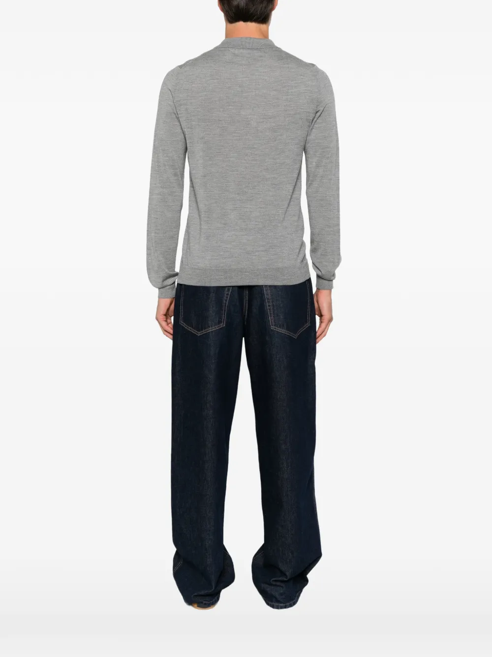 Lanvin Poloshirt met lange mouwen Grijs