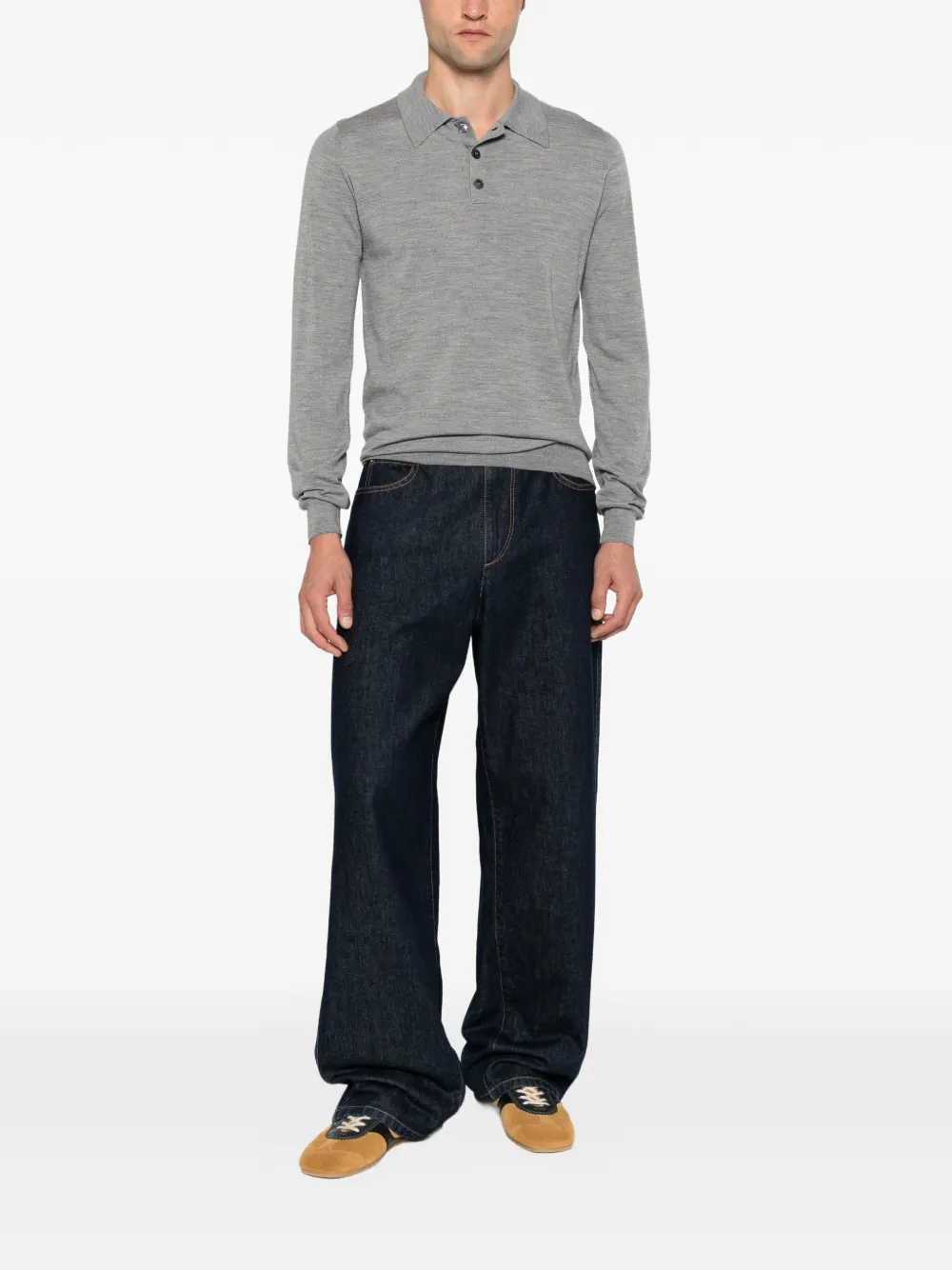 Lanvin long-sleeve polo shirt