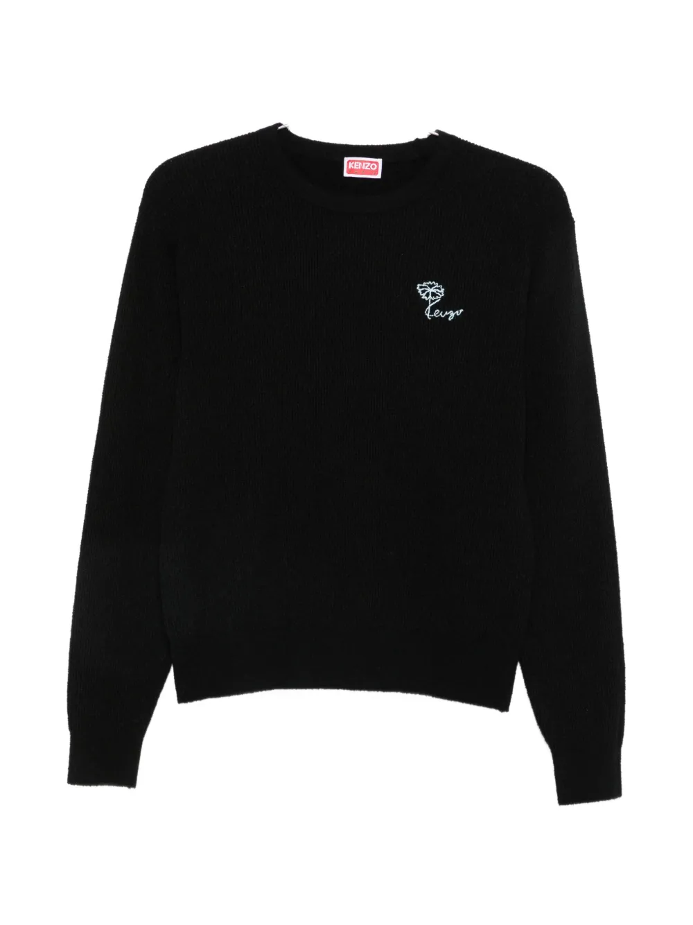 Kenzo flower-embroidered sweater - Nero
