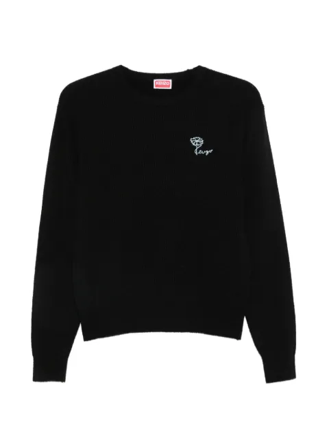 Kenzo jersey con bordado floral