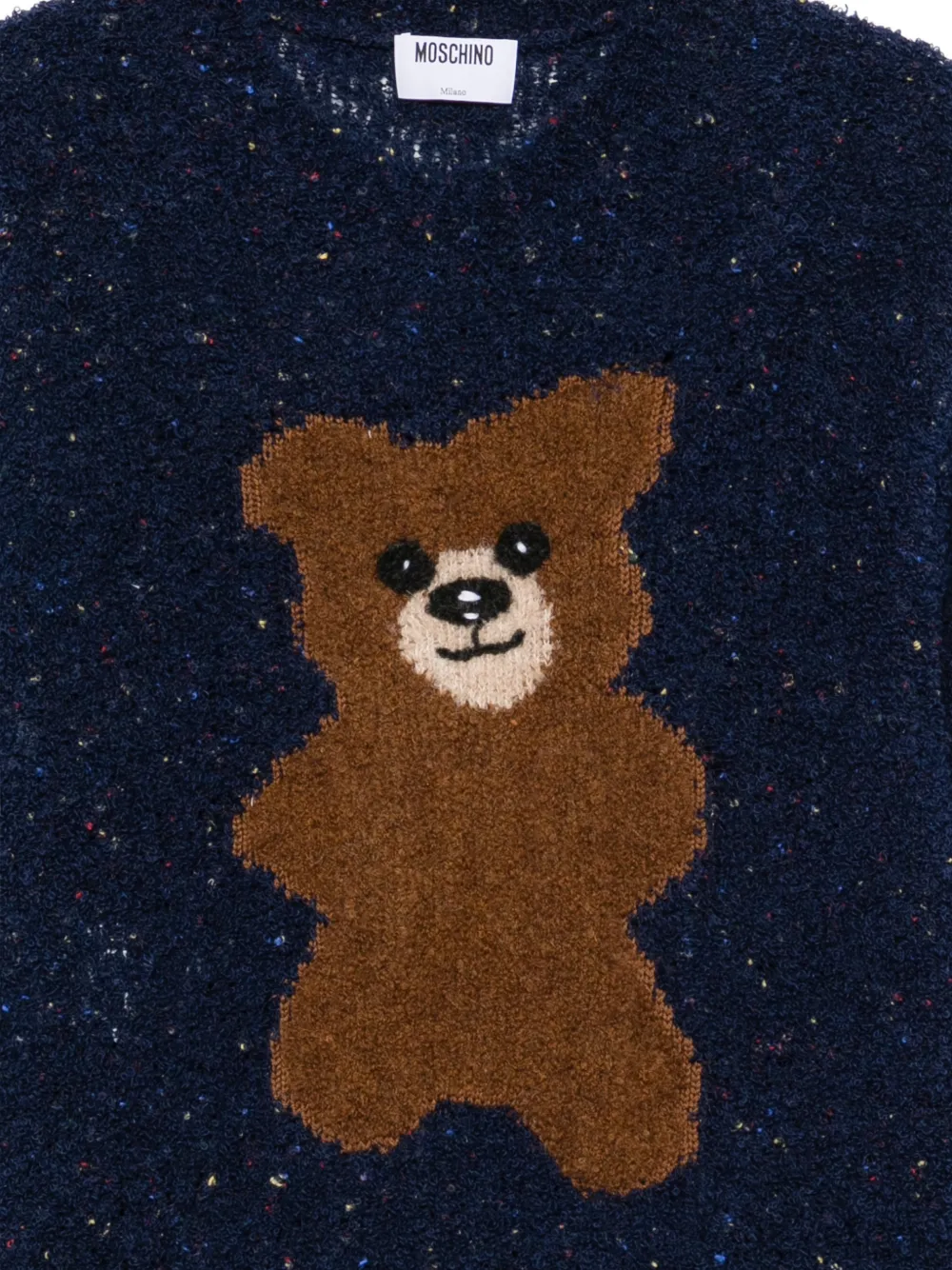 Moschino Teddy Bear bouclé trui van wolblend Blauw