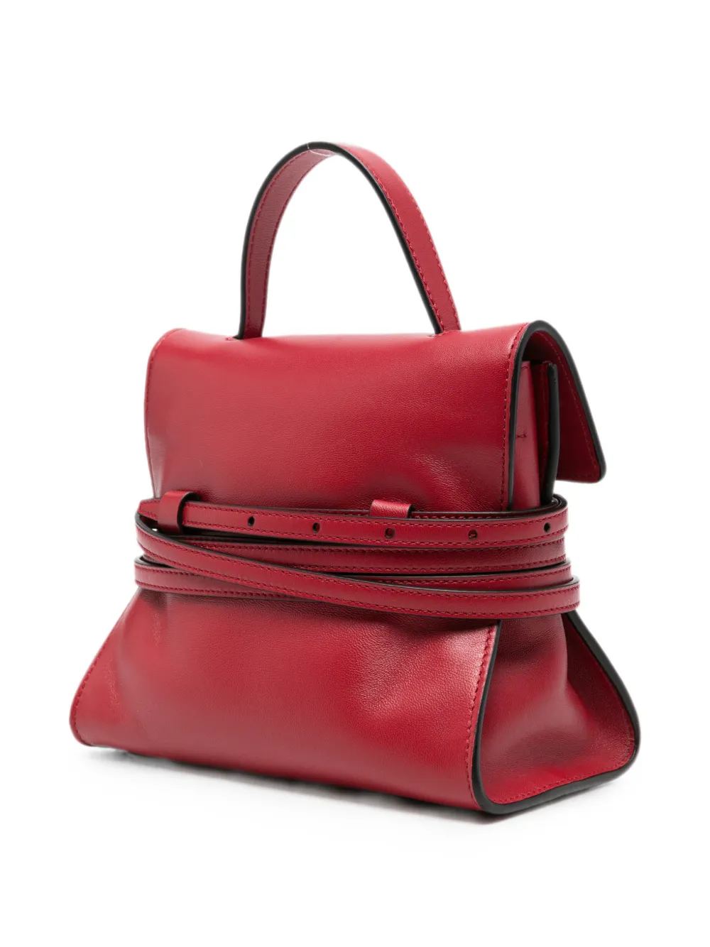 Moschino Tie Me mini-shopper met handvat en riemdetail Rood