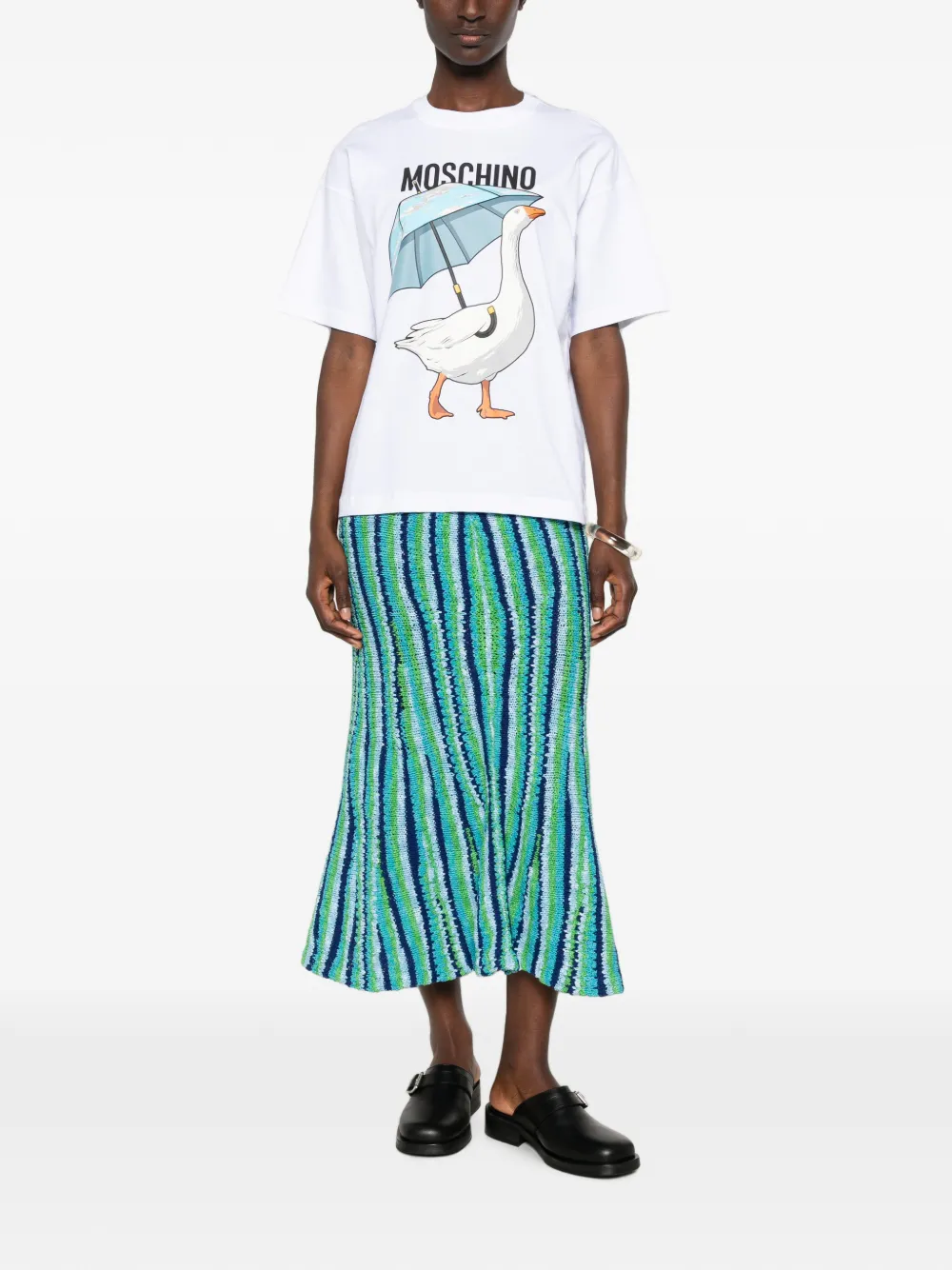 Moschino T-shirt met logoprint Wit