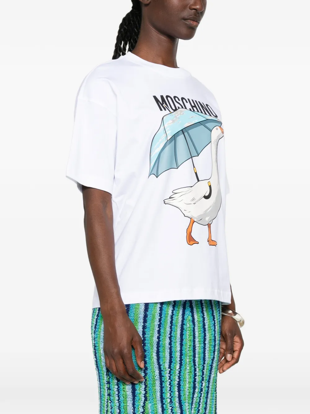 Moschino T-shirt met logoprint Wit