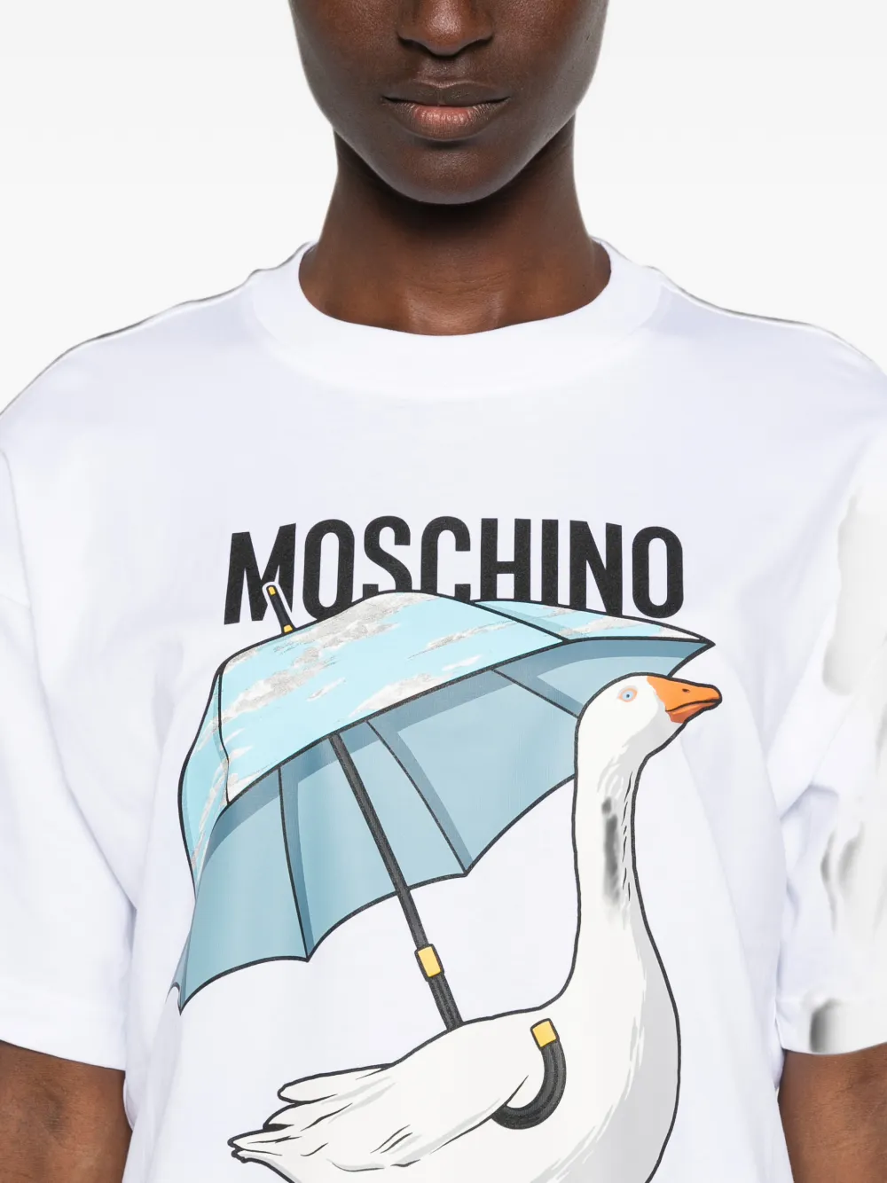 Moschino T-shirt met logoprint Wit