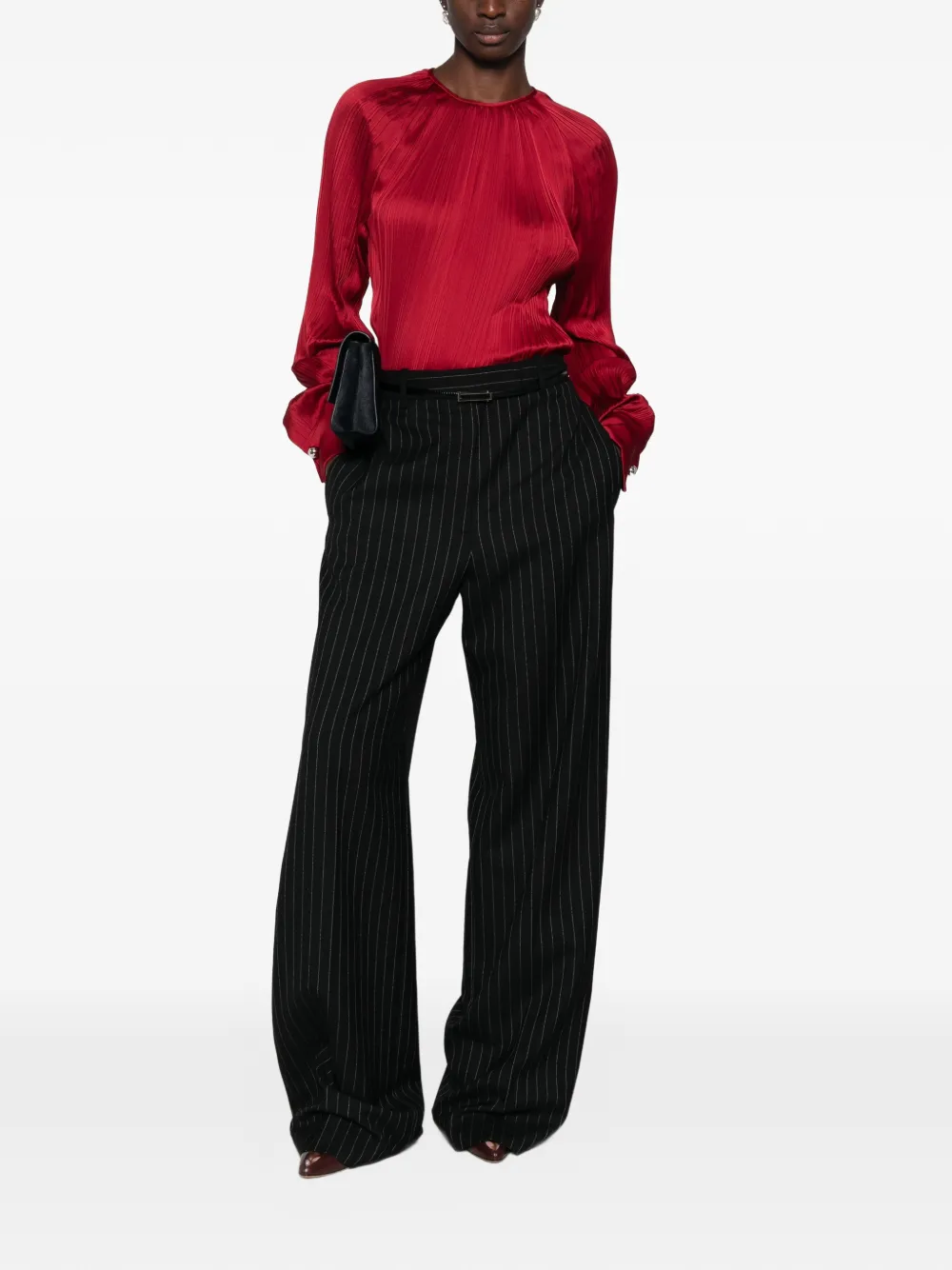 Lanvin Geplooide blouse Rood