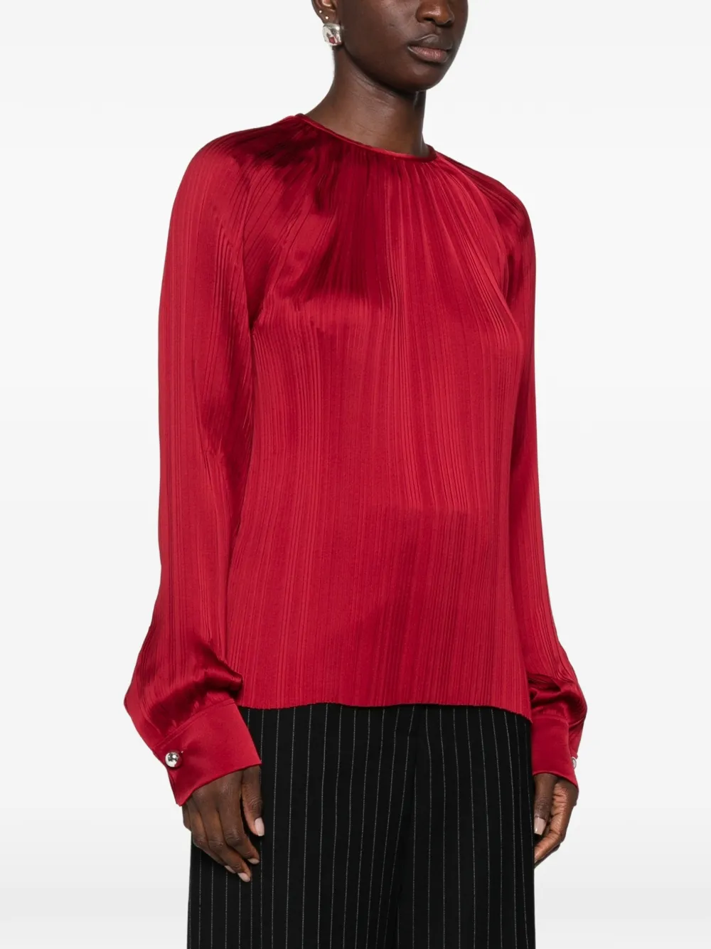 Lanvin Geplooide blouse Rood
