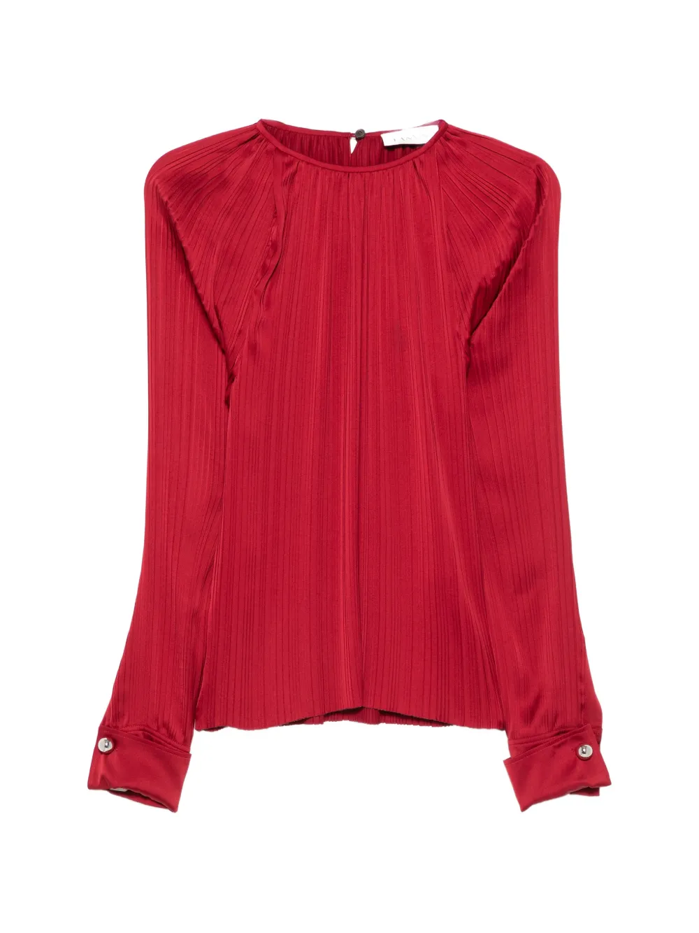 Lanvin pleated long-sleeve blouse