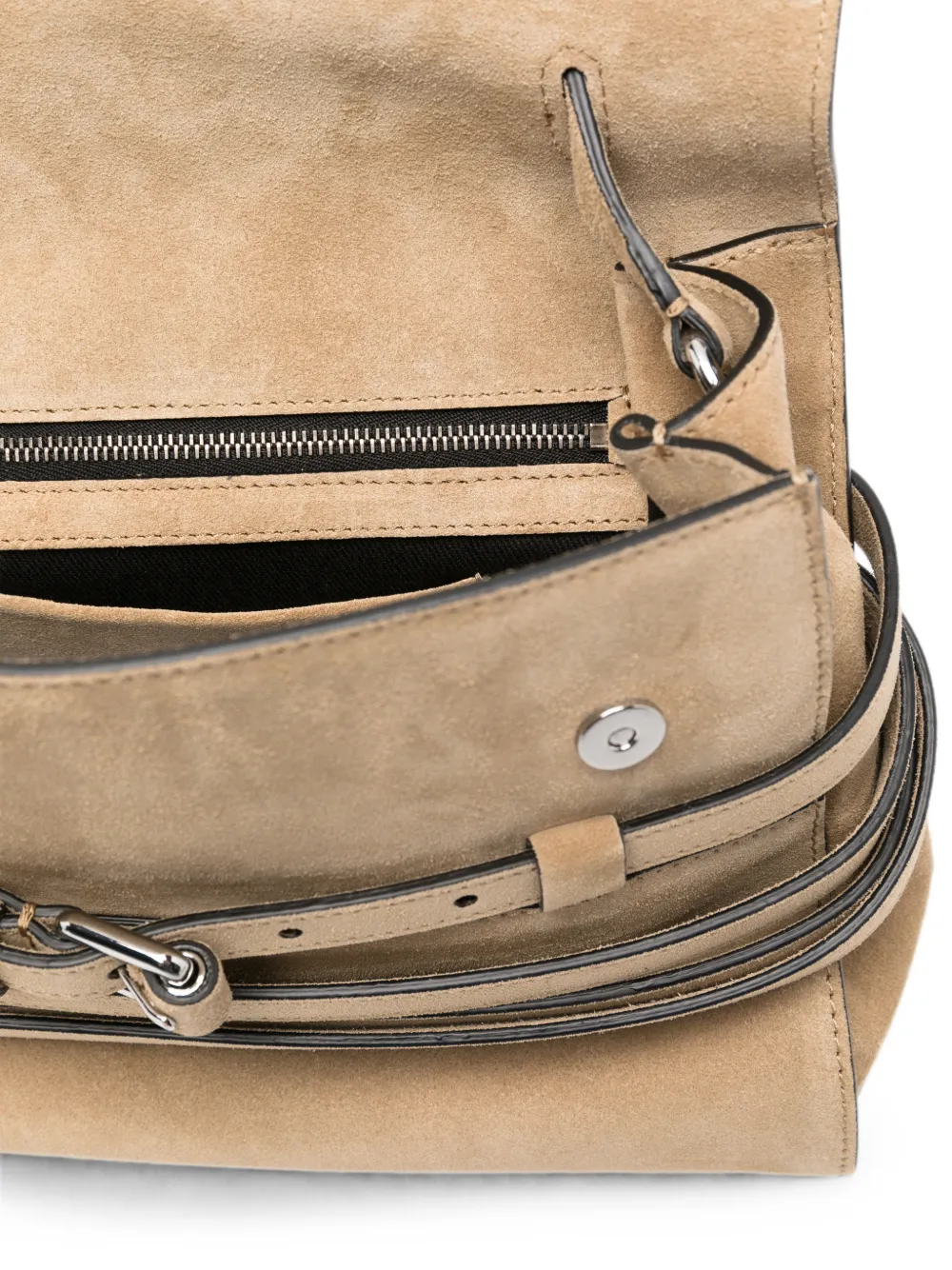 Moschino Suède shopper met gespdetail Beige