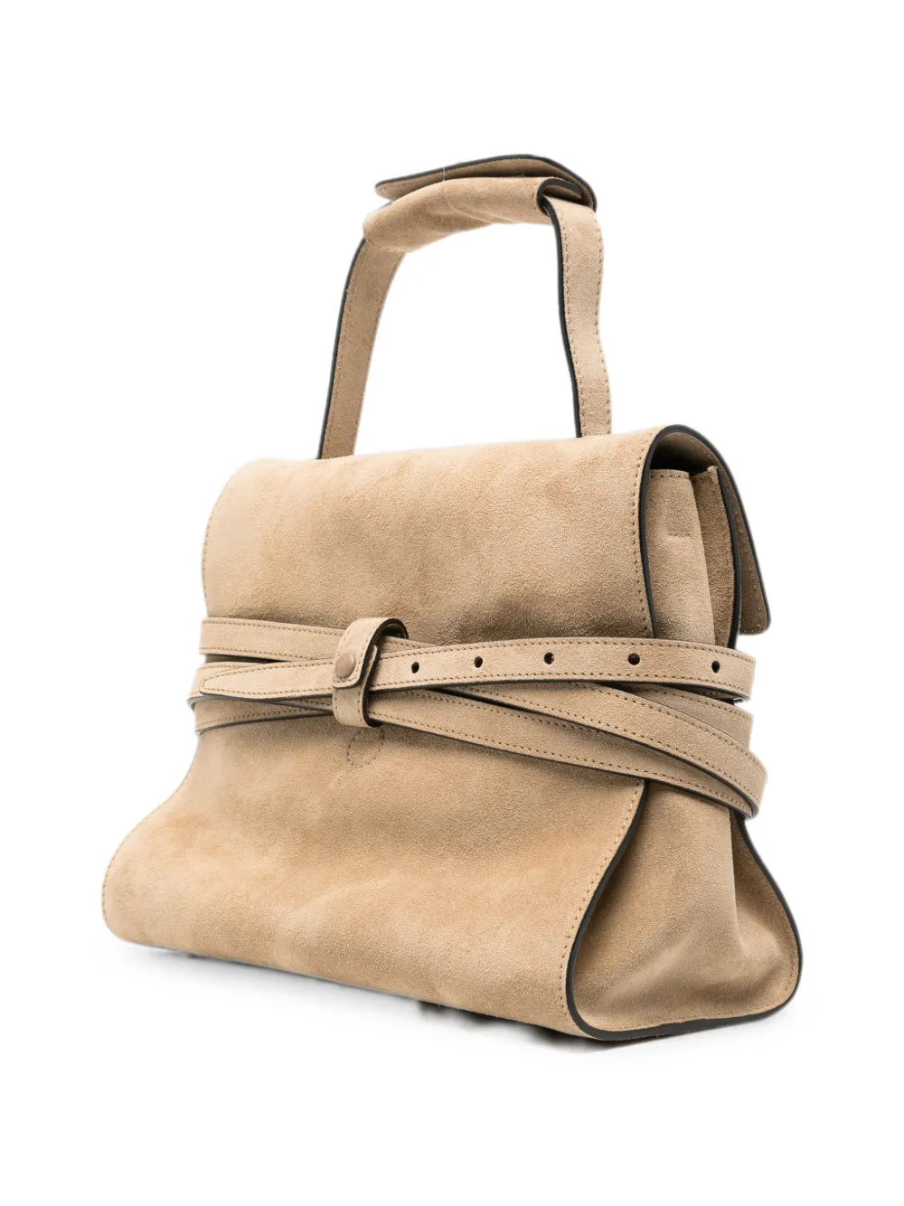 Moschino Suède shopper met gespdetail Beige