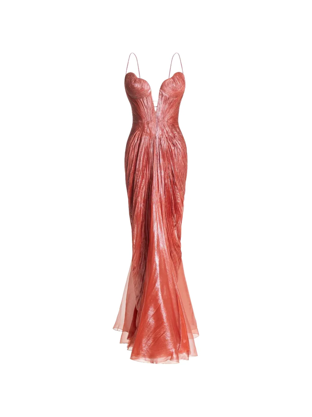 Maria Lucia Hohan Cecilia draped V-neck maxi dress - Arancione