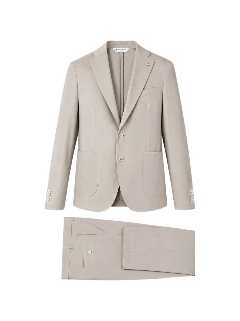 Manuel Ritz single-breasted notched-lapels suit - Toni neutri