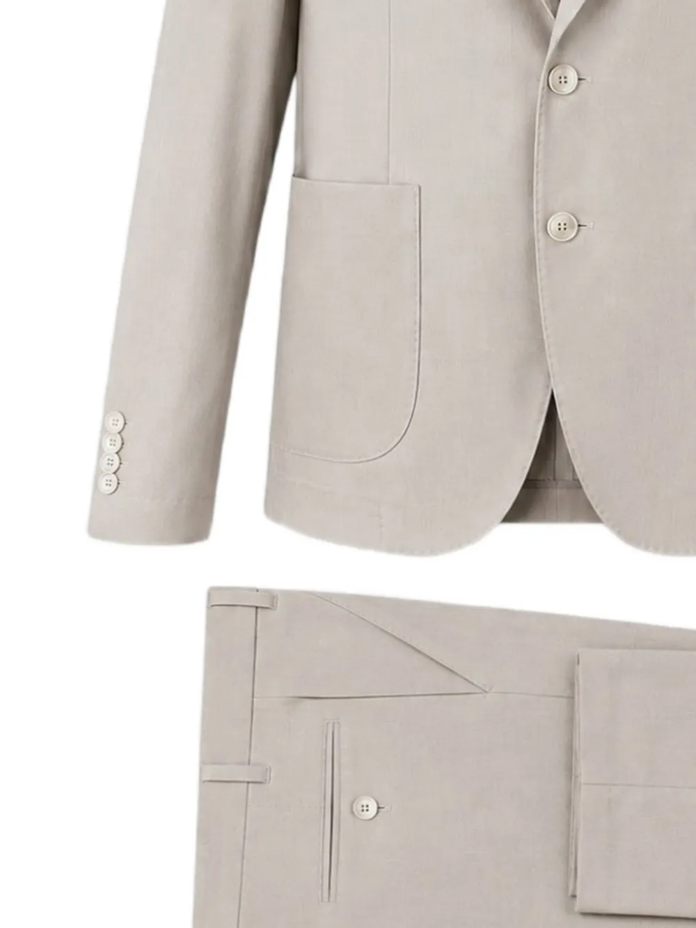 Manuel Ritz Pak met enkele rij knopen Beige