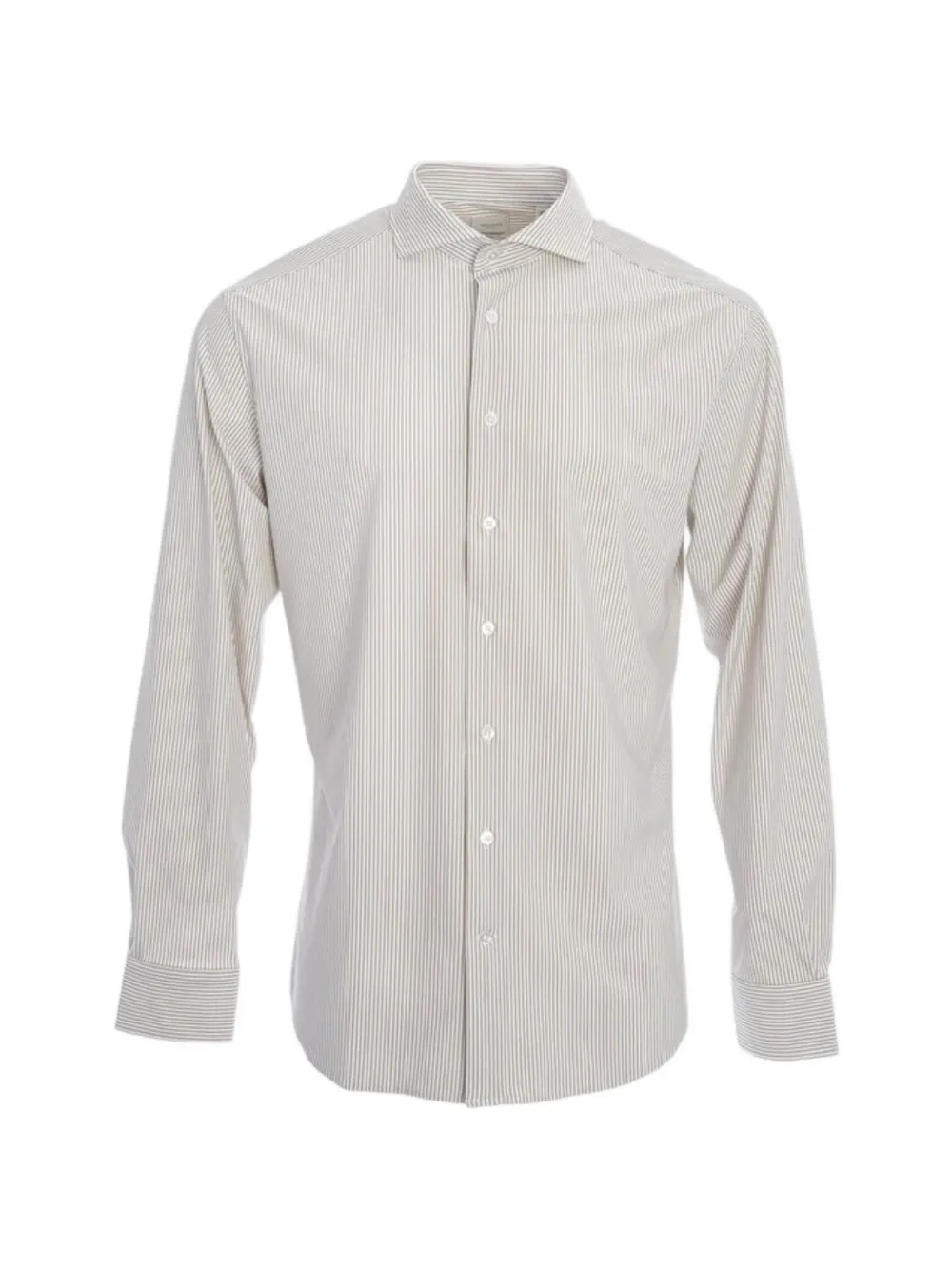 Traiano Milano long-sleeve striped shirt - Toni neutri