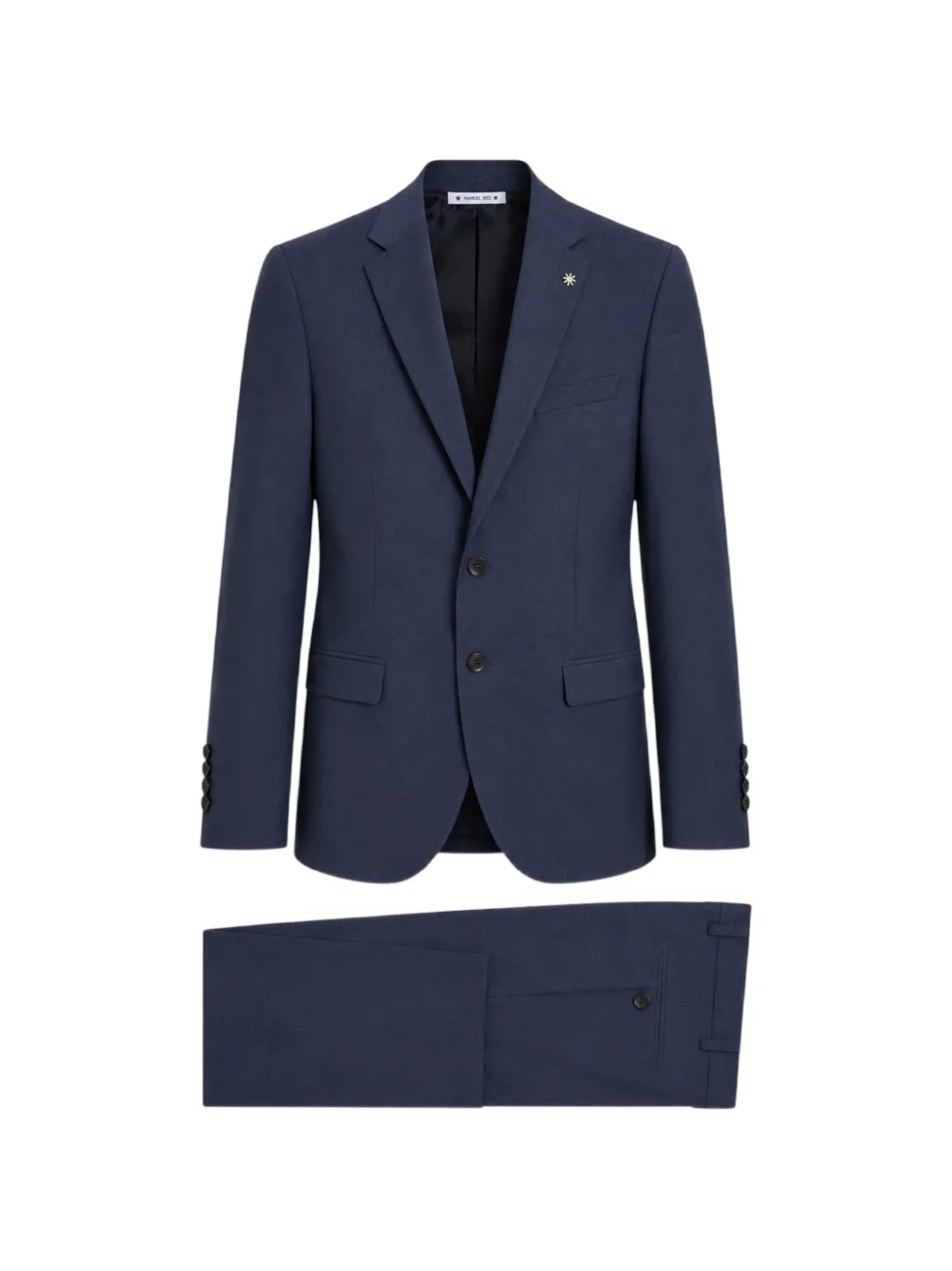 Manuel Ritz Single-breasted Two-piece Suit In Blue
