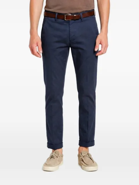 Mason's Torino Flex logo-embroidered turn-up trousers