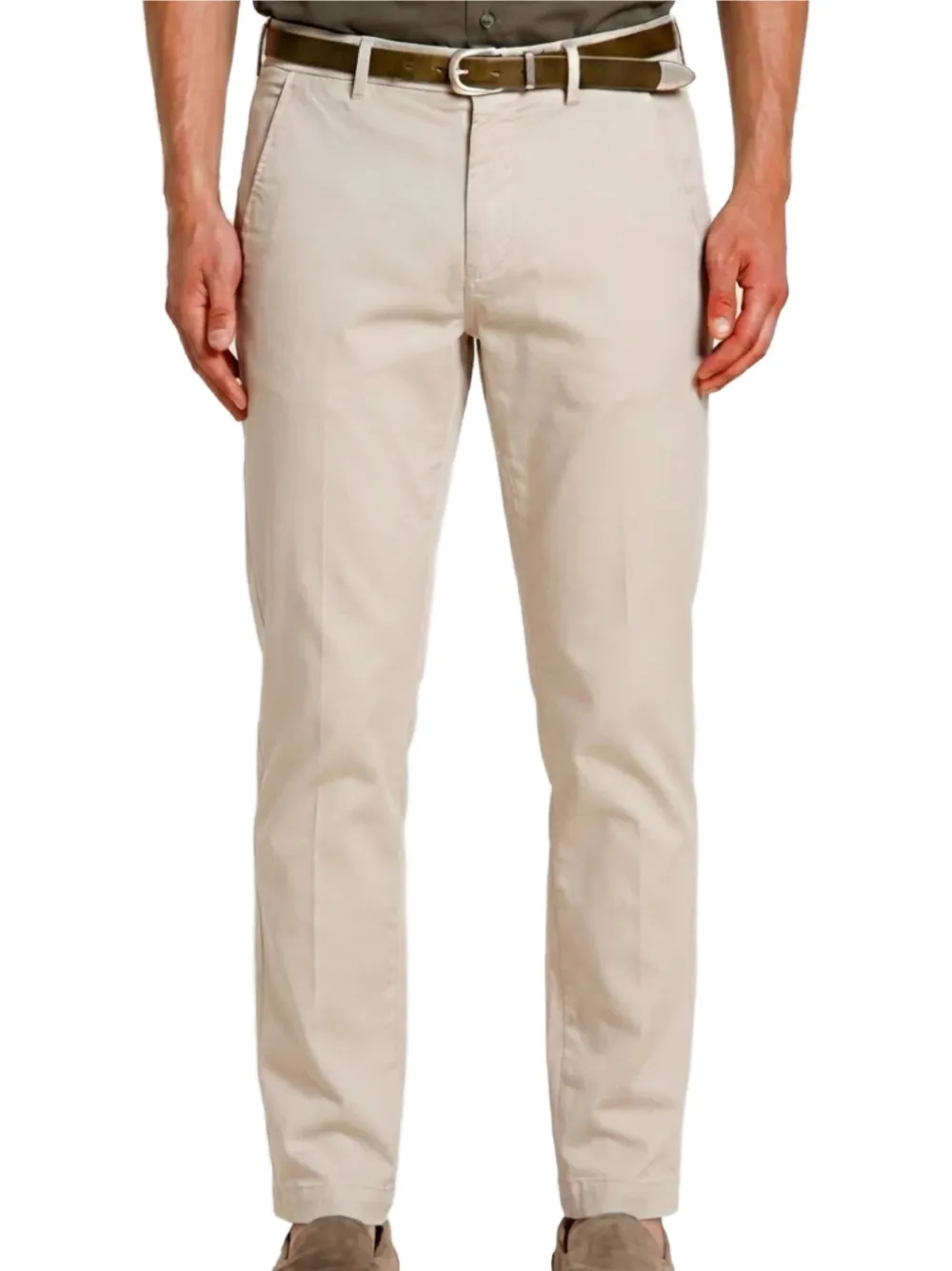 Mason's pressed-crease chinos trousers - Nude