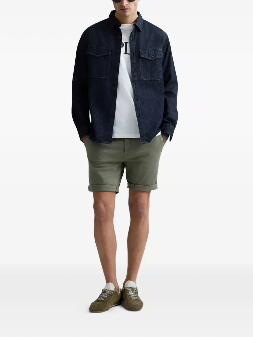 Replay Hyperflex shorts met omslag Groen