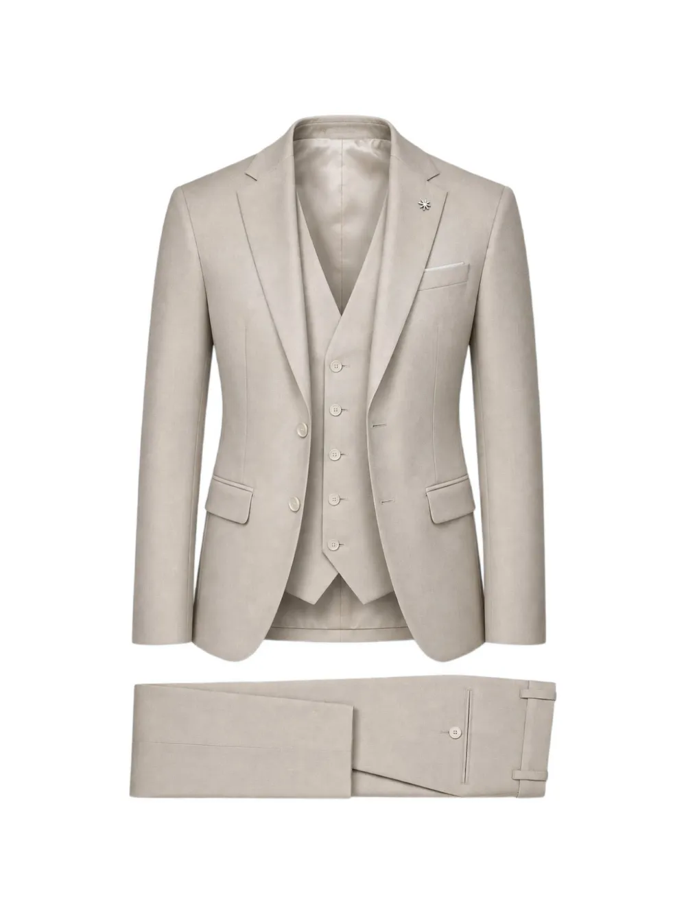 Manuel Ritz single-breasted three-piece suit - Toni neutri