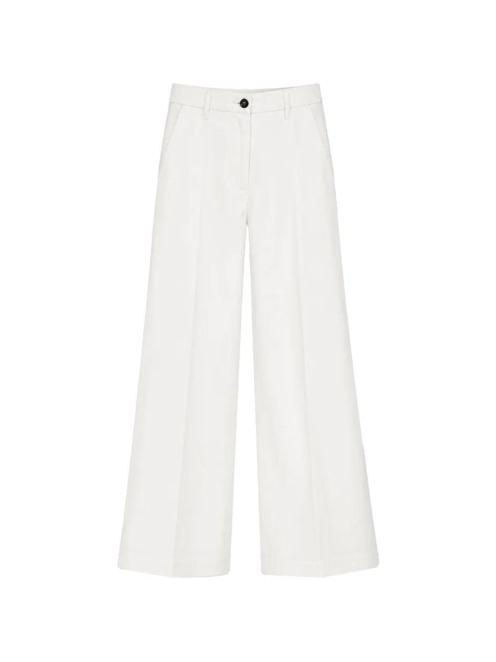 Nine In The Morning pressed-crease wide-leg trousers - Bianco