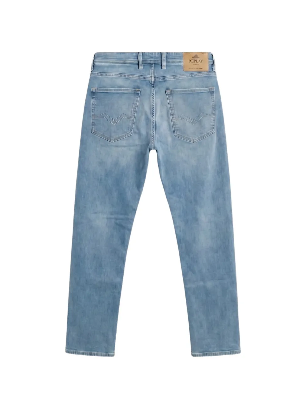 Replay Jeans met vervaagd effect Blauw