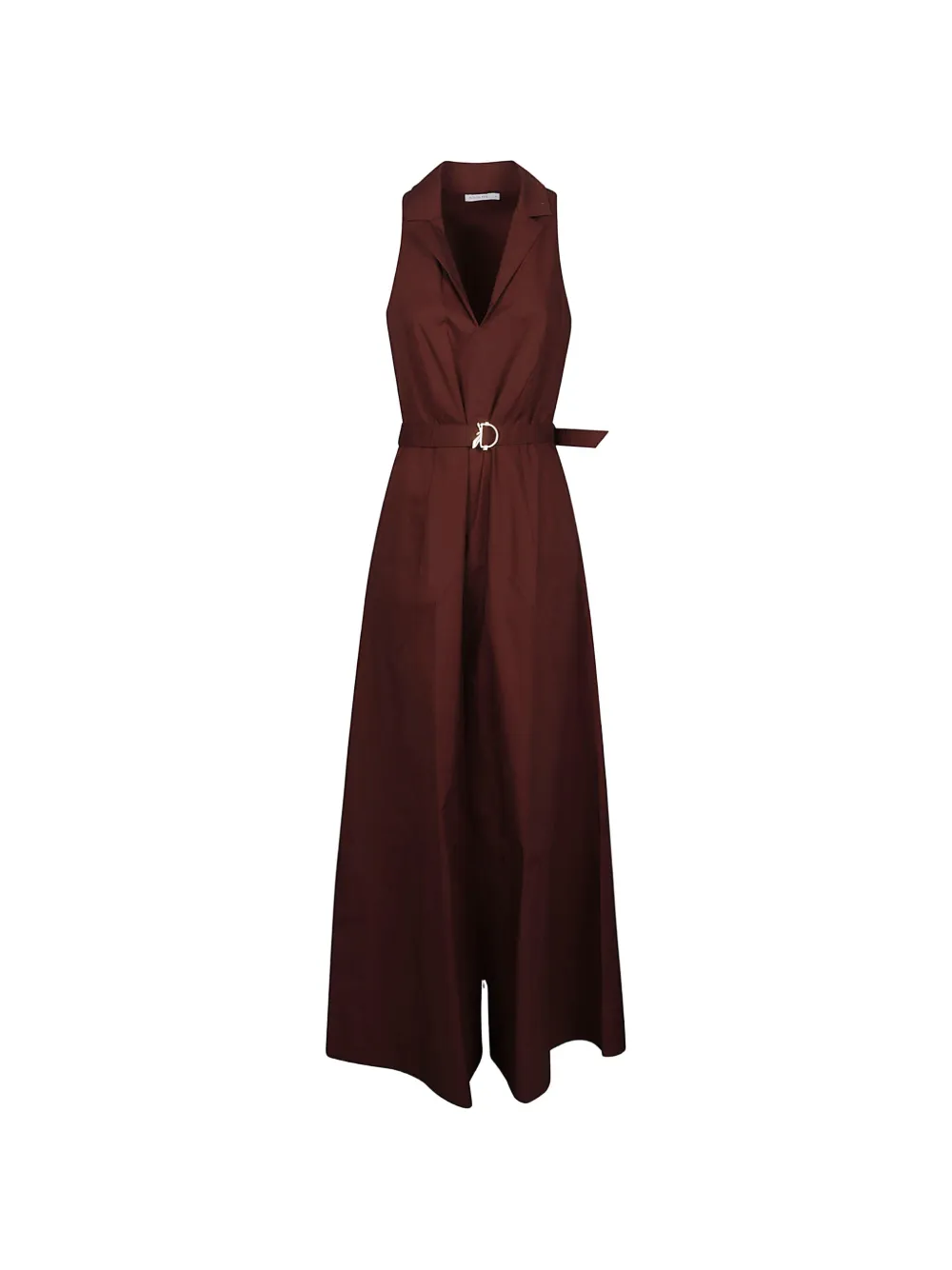 Patrizia Pepe belted sleeveless maxi dress - Marrone