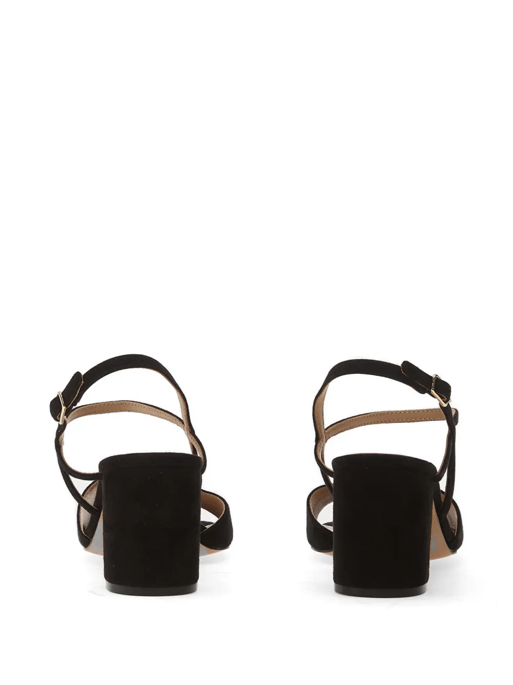 Geox Virnilisa suède sandalen met blokhak Zwart