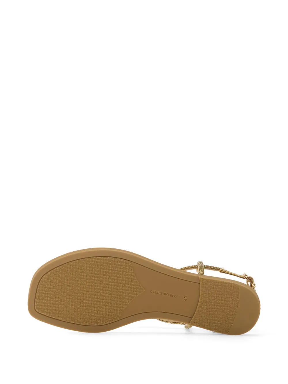 Karl Lagerfeld Jeans crystal-embellished logo-plaque sandals Goud