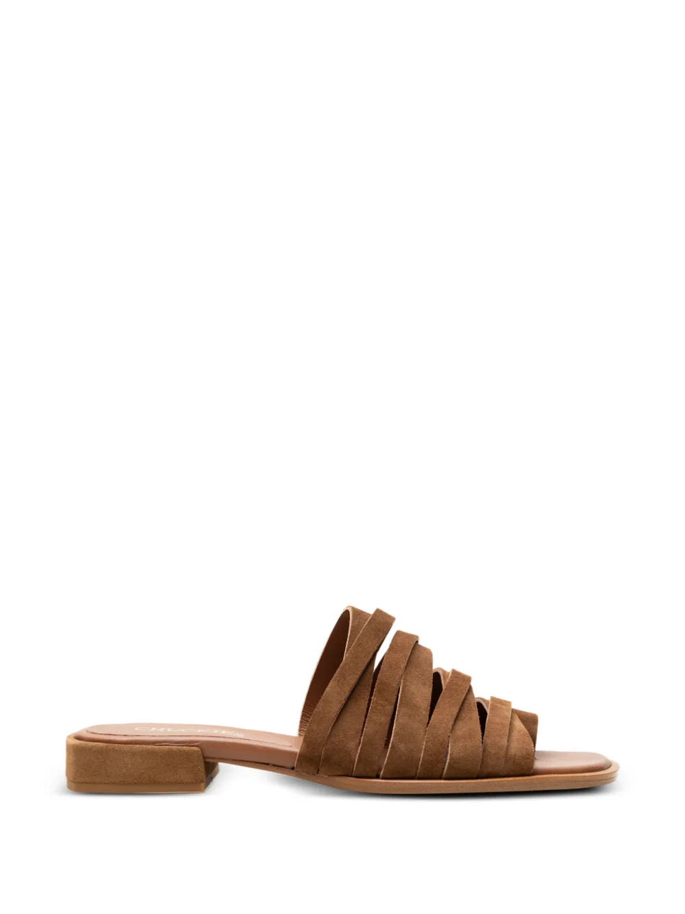 CHUCKIES multi-strap suede sandals - Marrone