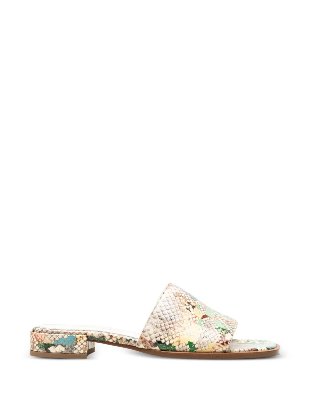 CHUCKIES snake-effect sandals