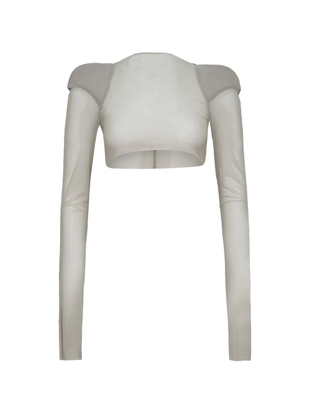Rick Owens padded-shoulder cropped top - Grau
