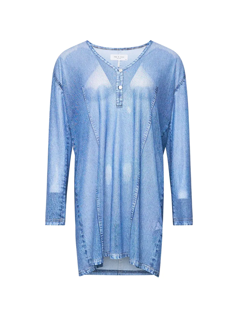 rag & bone long-sleeve mini dress - Blu