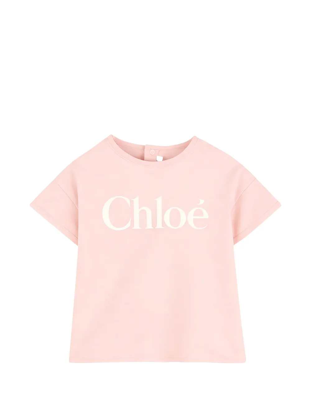 Chloé Kids logo-print T-shirt - Rosa