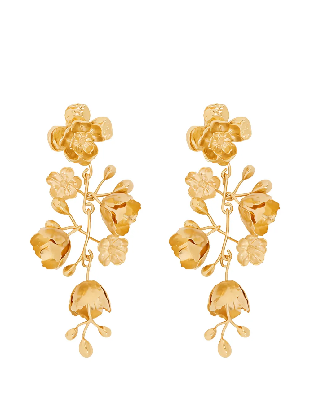 Chloé floral-detail drop earrings - Gold