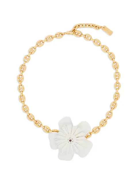 Chloé Colar de corrente com detalhe floral