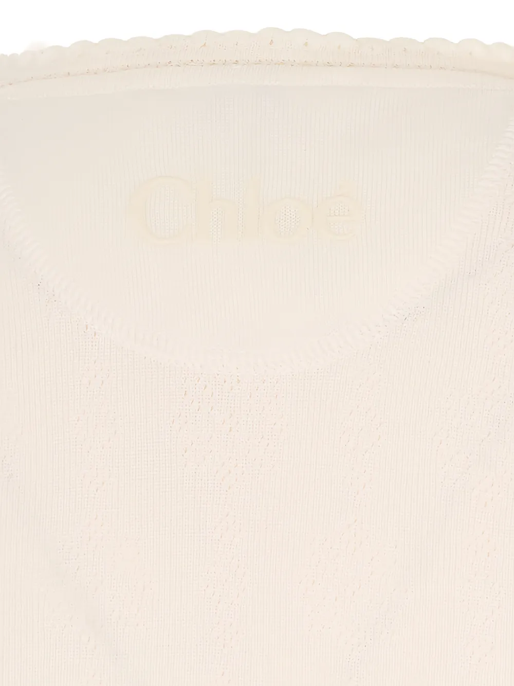 Chloé Gebreide spencer Beige