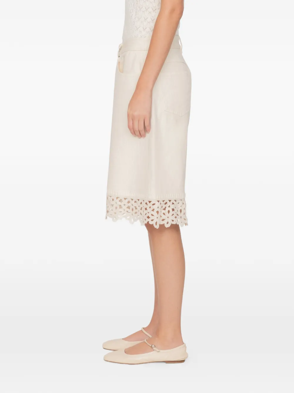 Sea Stasia shorts met kant Beige