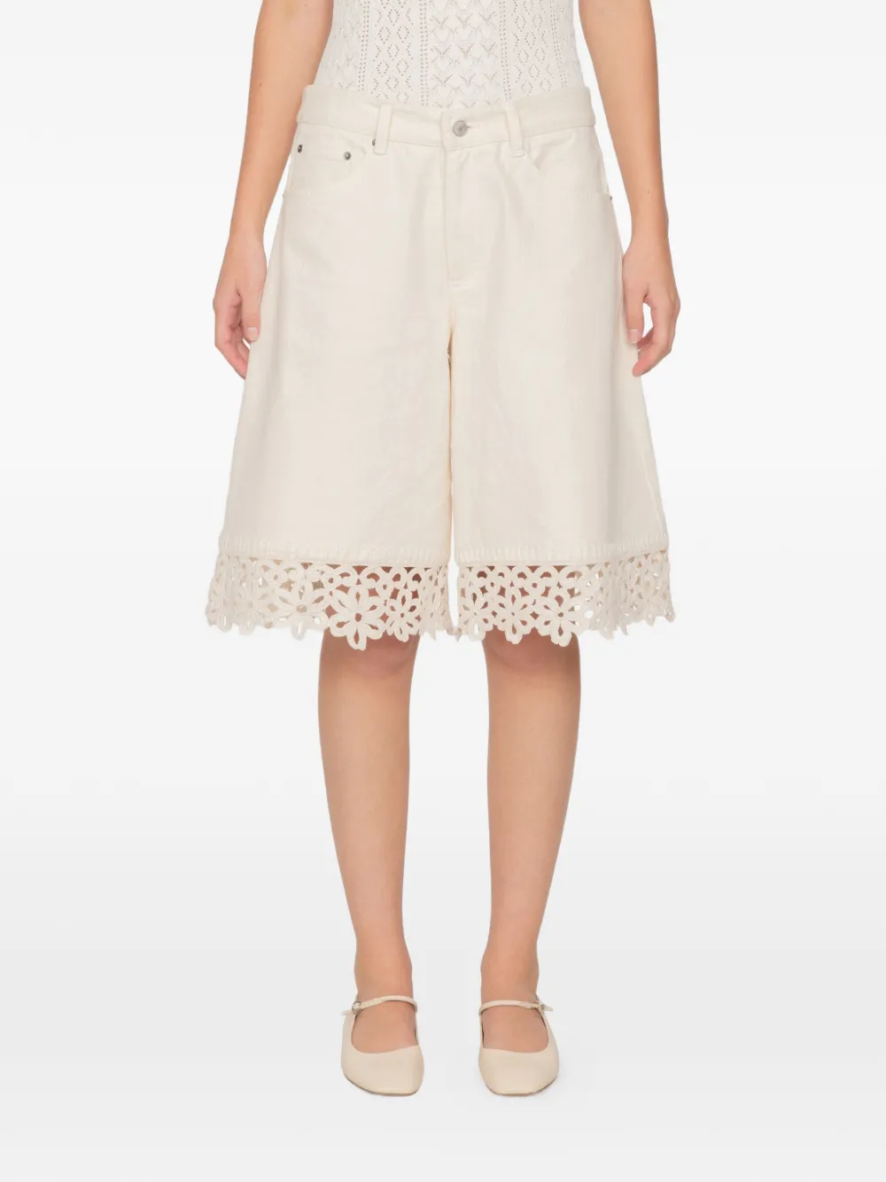 Sea Stasia shorts met kant Beige