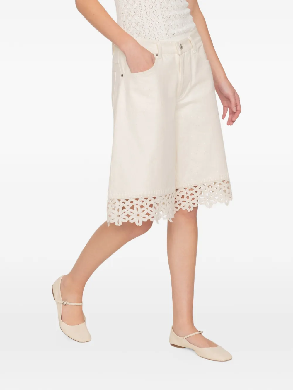 Sea Stasia lace-trim shorts - Toni neutri