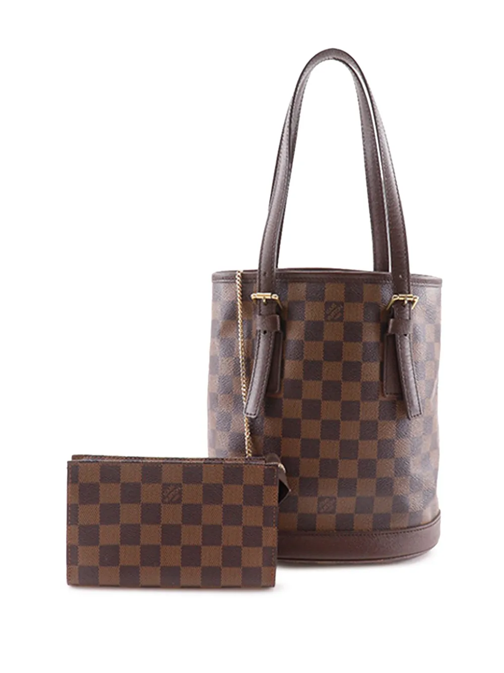 Louis Vuitton Pre-Owned 2001 Damier Ebene Marais bucket bag - Marrone