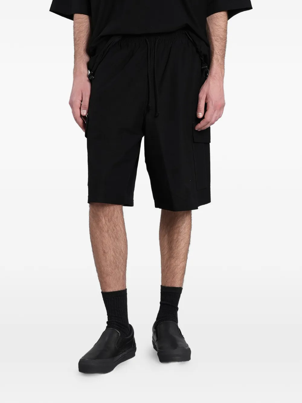 Comme des Garçons Homme drawstring-waist cargo shorts - Black